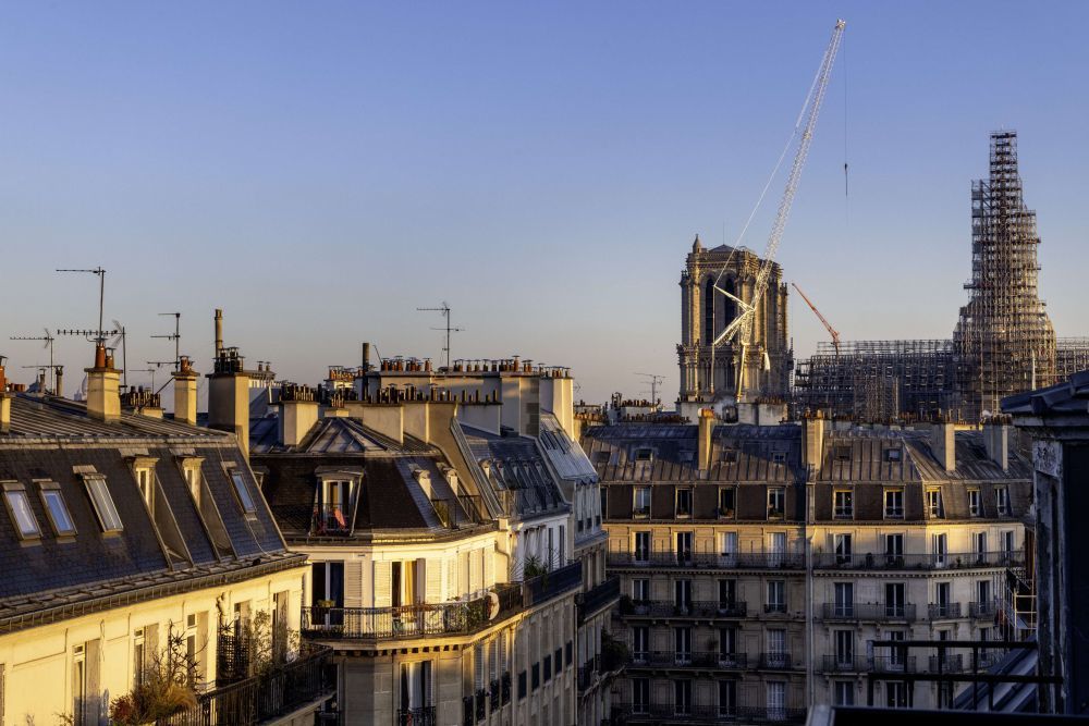 View of Notre-Dame de Paris Cathedral